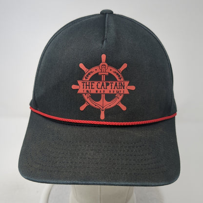 The Captain The Mad Hueys Snapback Hat Black One Size Adjustable Rope Yupoong