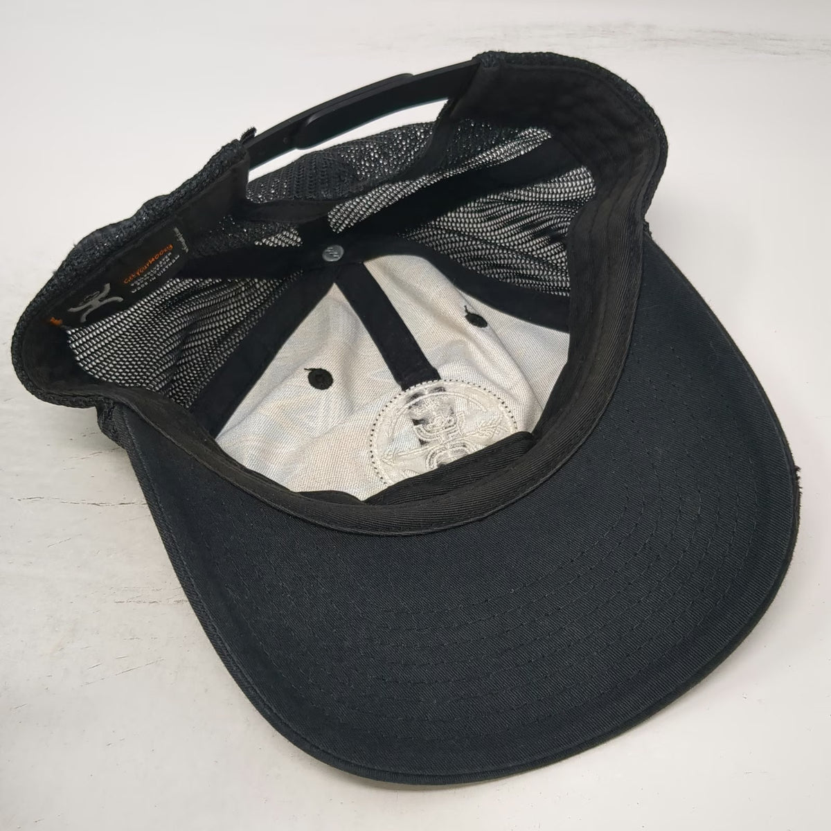 Hooey Trucker Hat Black One Size Geometric Aztec Logo Patch Mesh Back Snapback