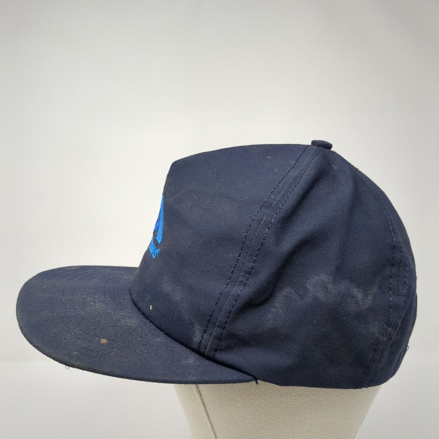 Albertsons Snapback Hat Blue One Size Adjustable Embroidered Logo Cintas