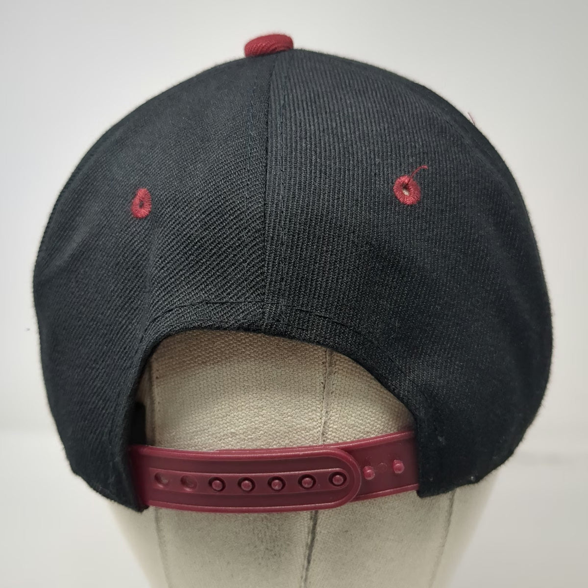 Headline Snapback Black Red Arizona Hat One Size Plaid Brim 3D Puff Embroidery