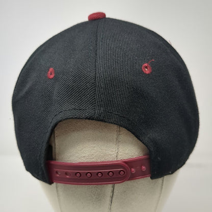 Headline Snapback Black Red Arizona Hat One Size Plaid Brim 3D Puff Embroidery