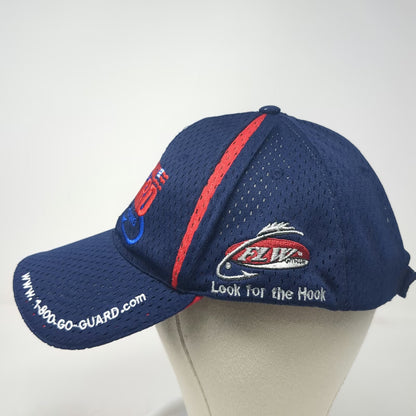 Blue One Size Baseball Cap Hat National Guard Fishing FLW Mesh Strapback Red