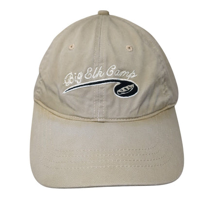 Big Elk Camp Slideback Hat Tan One Size Adjustable Embroidered Sutton's