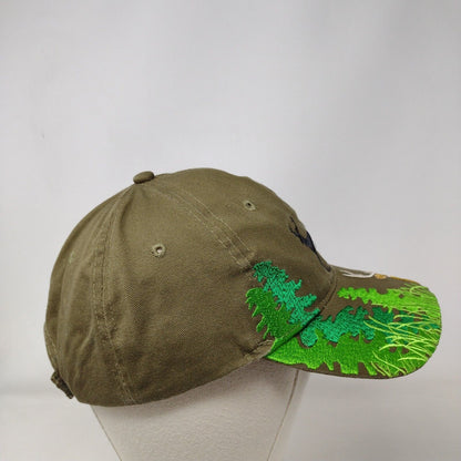 Whitetail Deer Strapback Hat Multicolor One Size Adjustable Embroidered Cotton