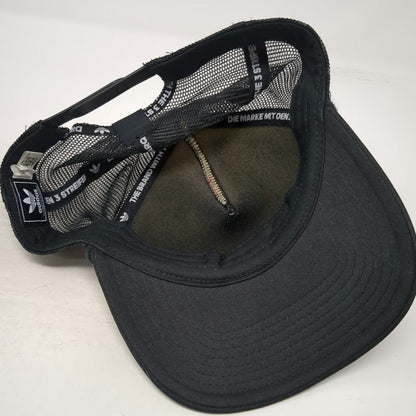 Adidas Trucker Hat White Black One Size Mesh All Over Trefoil Logo Snapback