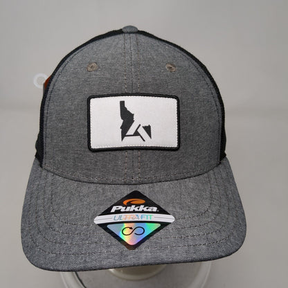 Pukka Snapback Trucker Hat Gray OSFA Ultra Fit Mesh Back W/Tags