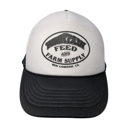 Mountain Feed And Farm Supply Rope Trucker Hat Black One Size Mesh Back