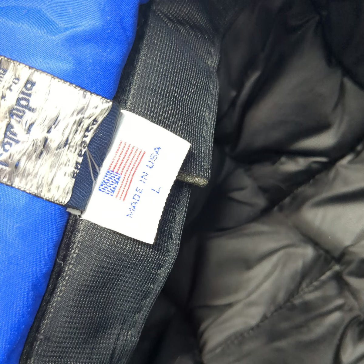 Columbia Trapper Blue Hat L Fitted Ear Flaps Quilted Made USA Winter Vintage