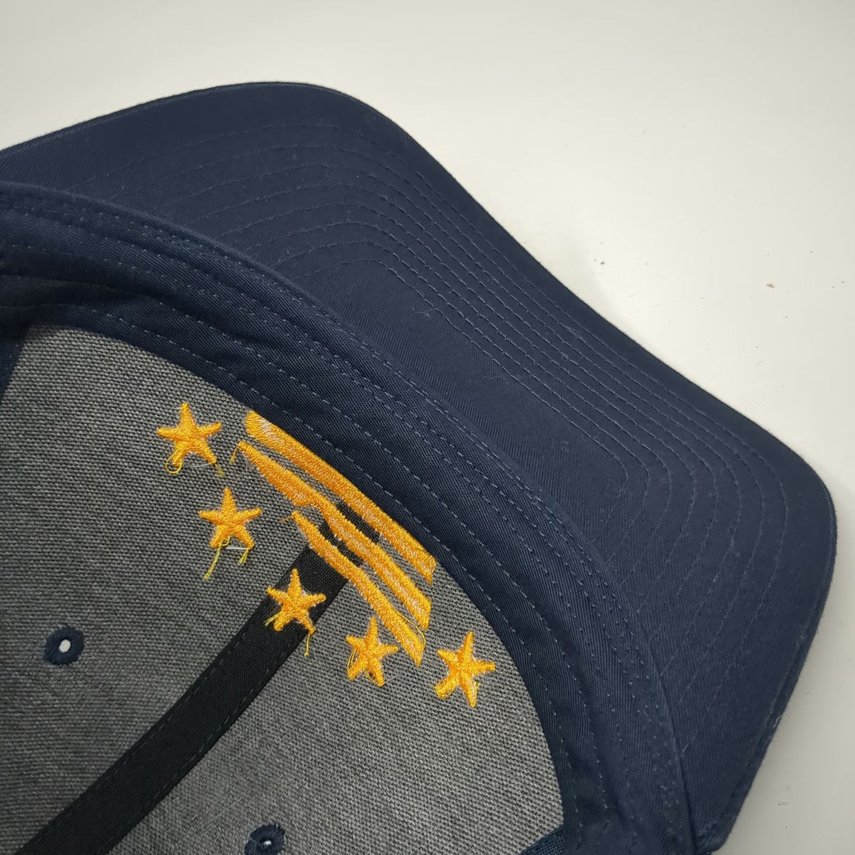 Richardson Trucker Hat Blue Yellow One Size Fear The Talon Eagle Logo Mesh Back