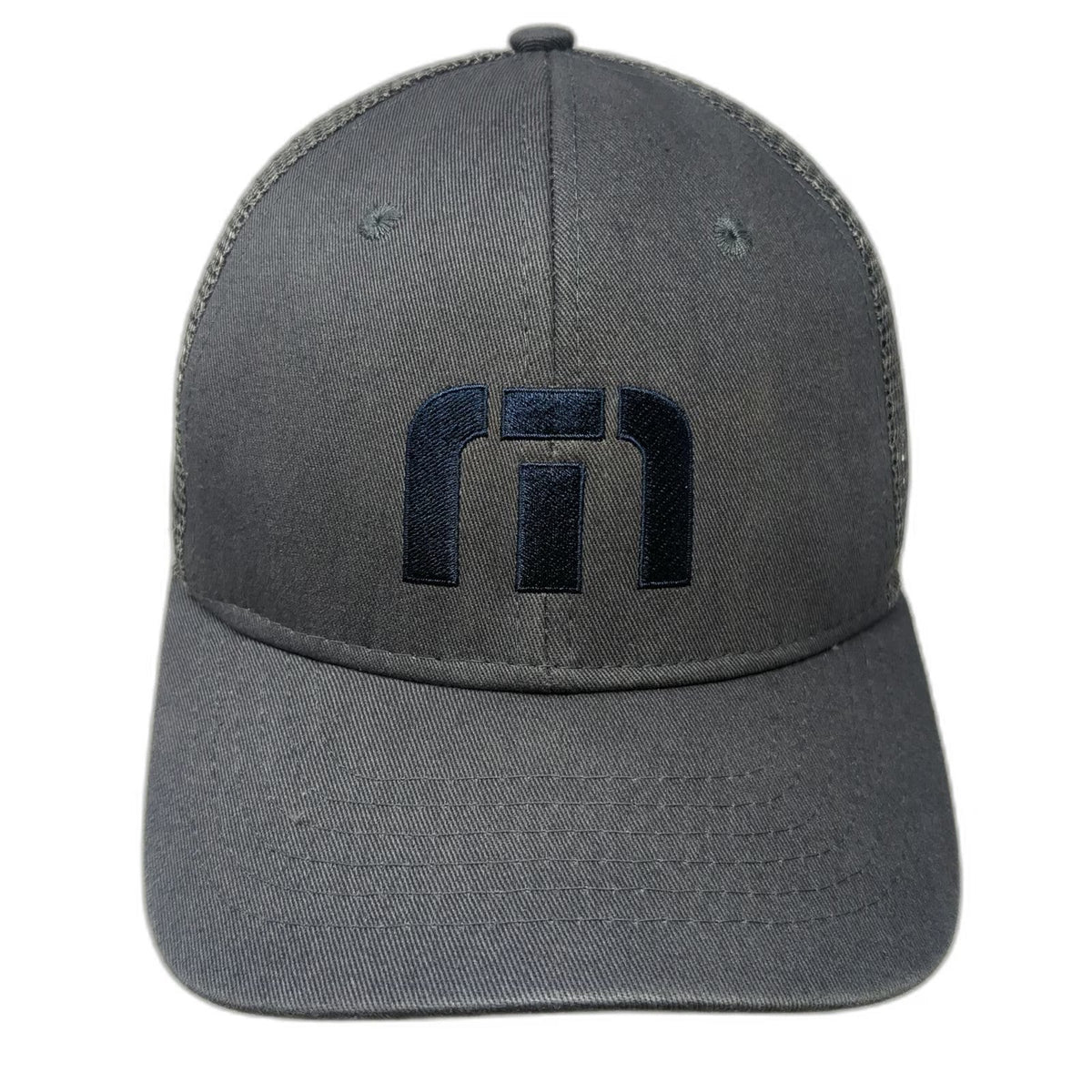 TravisMathew Trucker Hat Gray One Size Snapback Mesh Logo Short Par 4 Exclusive
