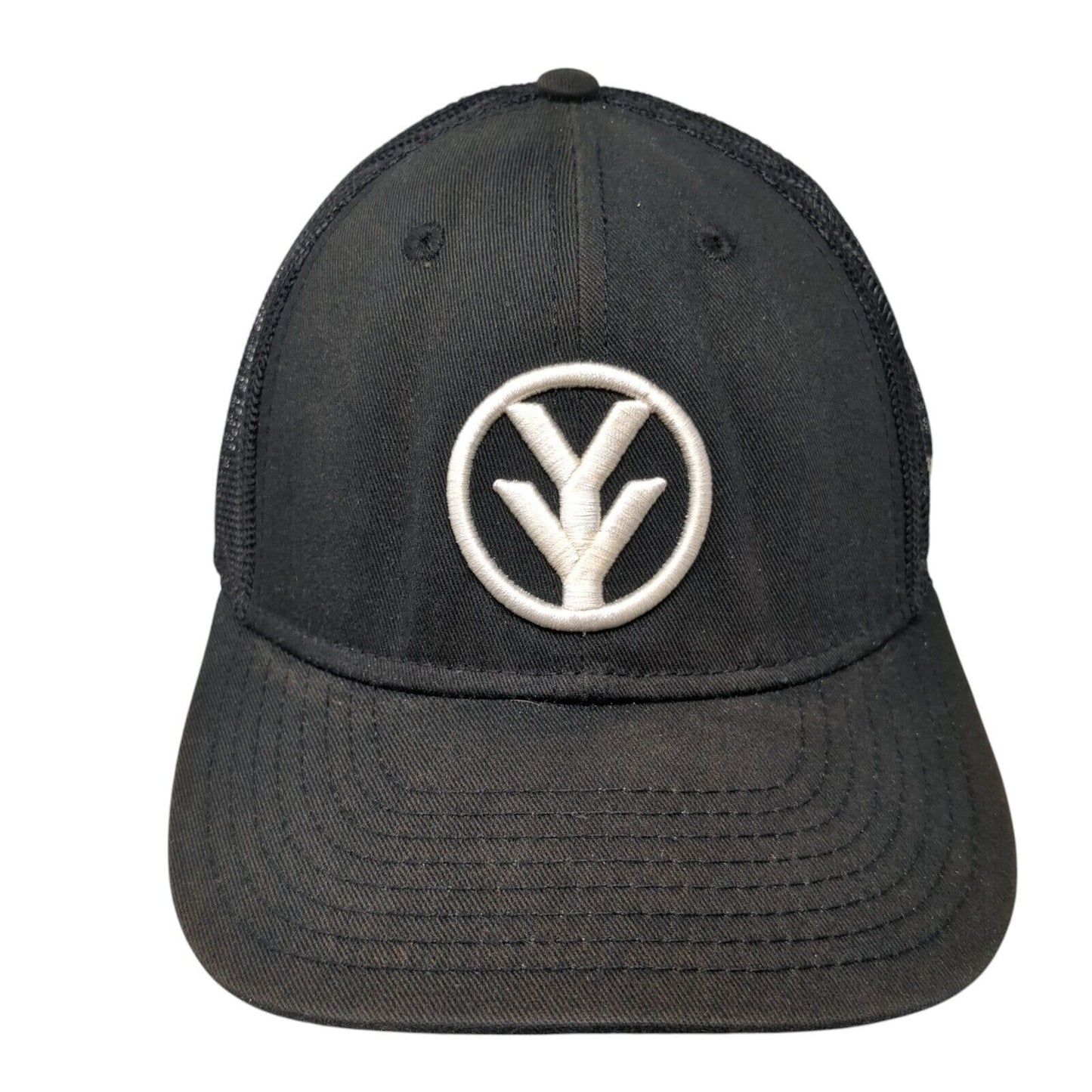 Yee Yee Snapback Mesh Back Trucker Hat Black One Size Solid Adjustable