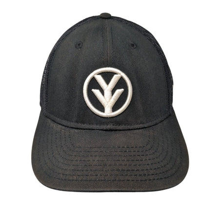 Yee Yee Snapback Mesh Back Trucker Hat Black One Size Solid Adjustable