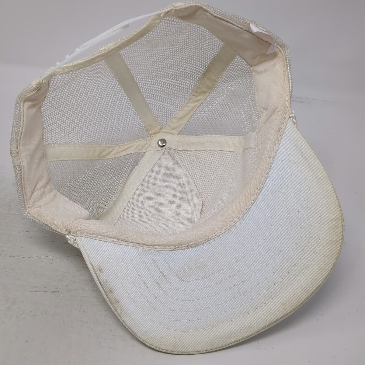 AmaPro Trucker Hat White One Size Spike Invitational 89 Mesh Snapback Patch