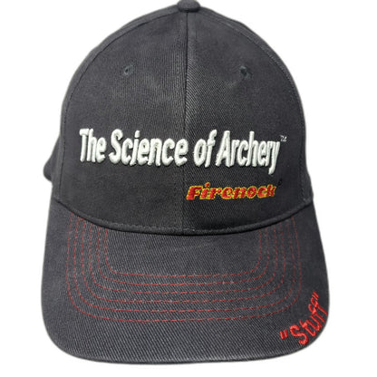 Gray Baseball Cap One Size Science of Archery Firenock Red Stitching Hat