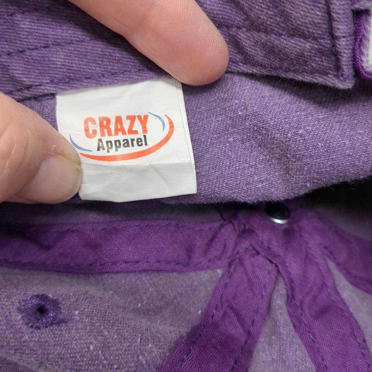 CRAZY Apparel Orange Lake Resort Purple Baseball Cap Hat One Size Slideback