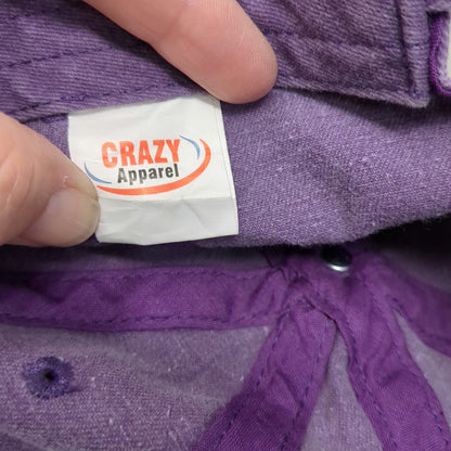 CRAZY Apparel Orange Lake Resort Purple Baseball Cap Hat One Size Slideback
