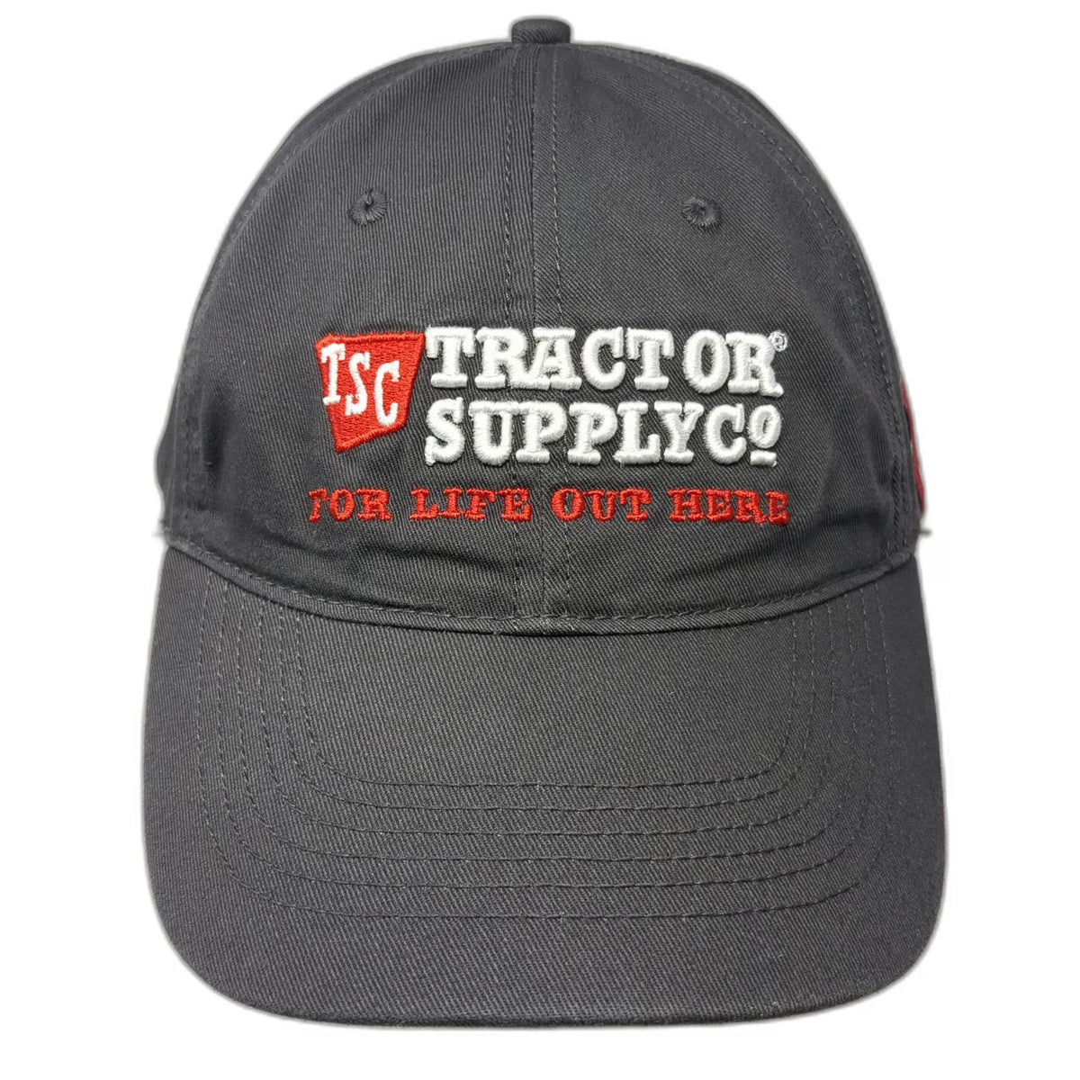 Tractor Supply Co Baseball Cap Gray One Size Slideback Hat TSC Since 38 Logo
