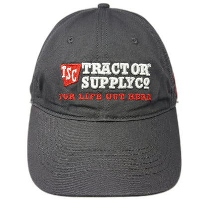 Tractor Supply Co Baseball Cap Gray One Size Slideback Hat TSC Since 38 Logo