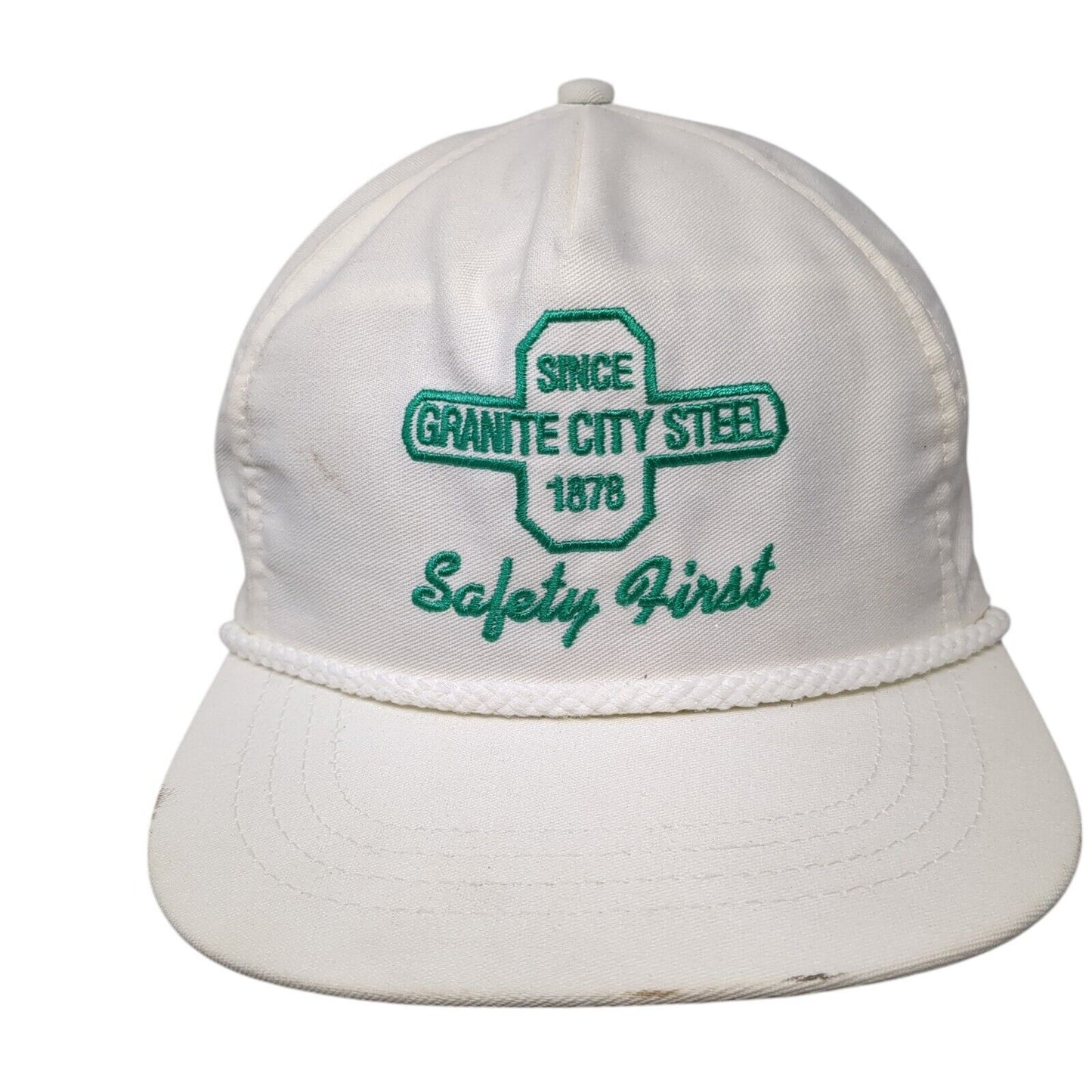Granite City Steel 1878 Slideback Rope Hat White One Size Adjustable