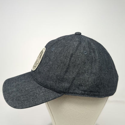 Eddie Bauer Baseball Cap Gray One Size Slideback Denim Patch Outdoor Tree Hat