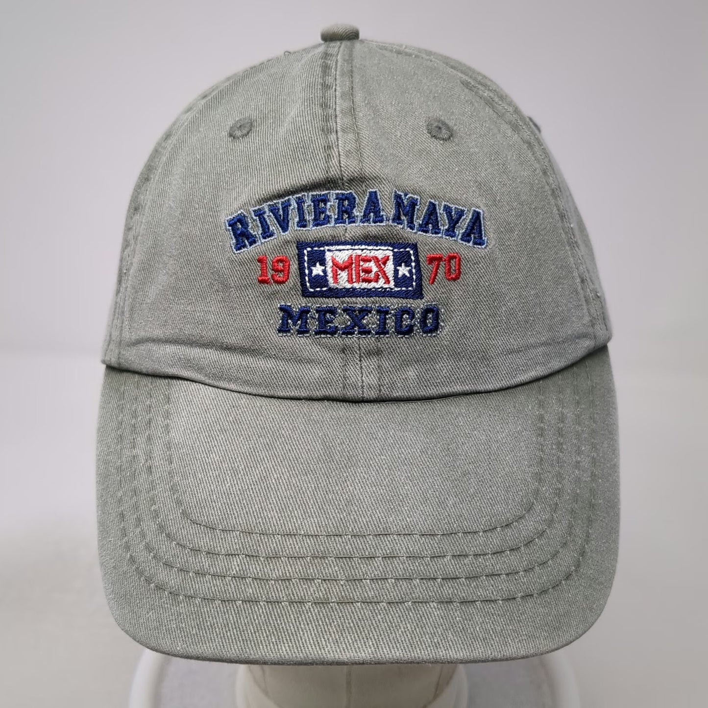 Caribbean Side Baseball Cap Green One Size Mexico Riviera Maya Strapback Hat