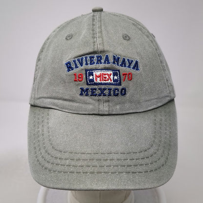 Caribbean Side Baseball Cap Green One Size Mexico Riviera Maya Strapback Hat
