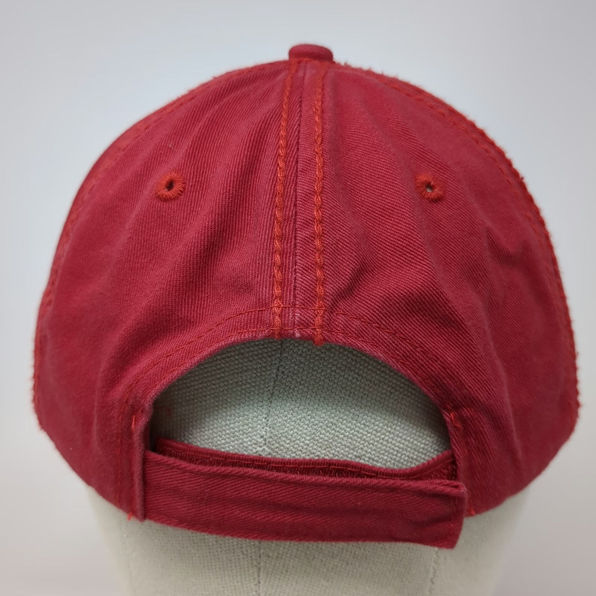 Ocean Beauty Seafoods Red One Size Baseball Cap Hat Embroidered Logo Strapback