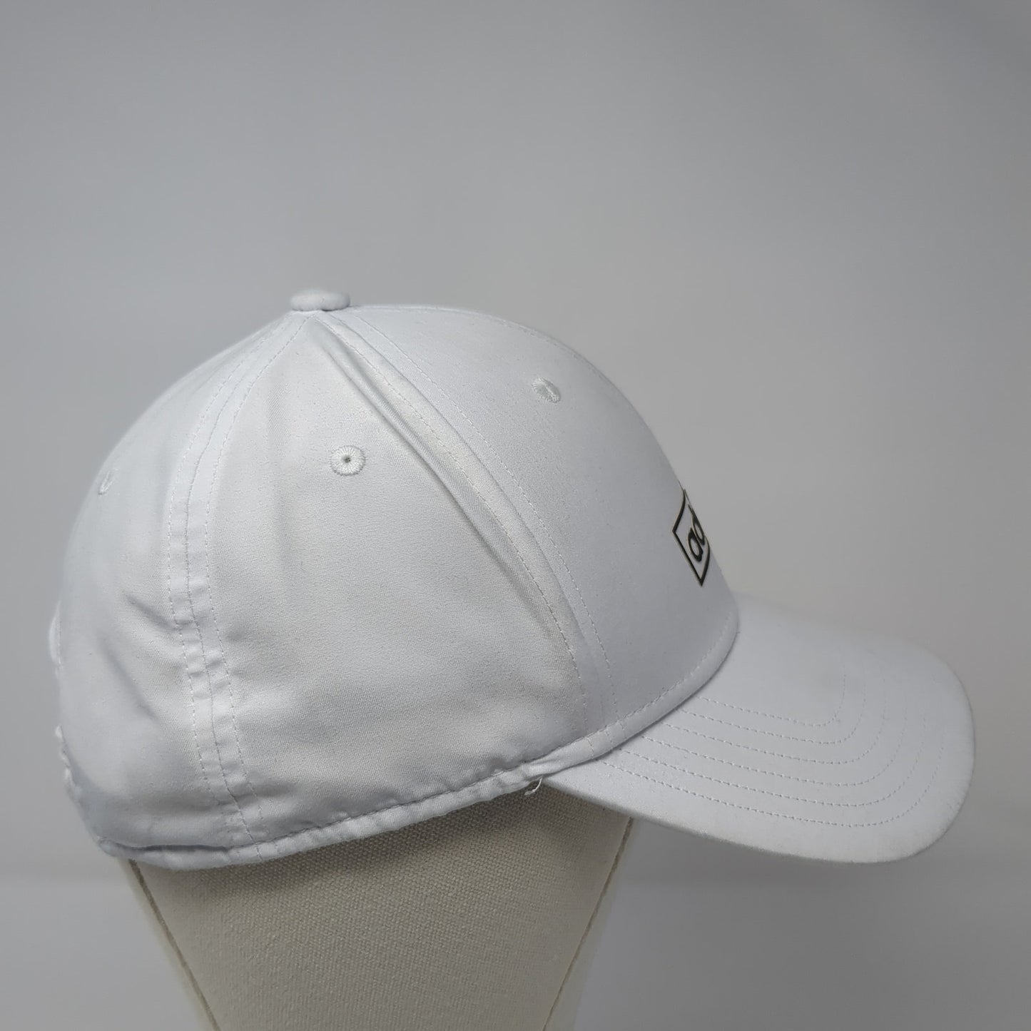 Adidas Spell Out Snapback Hat White One Size Adjustable Solid 6 Panel