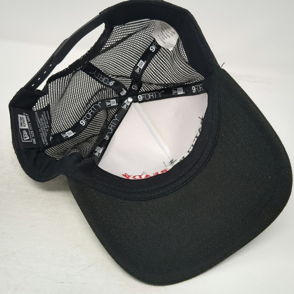New Era Trucker Hat Black One Size Battle Ready Sword 9FORTY Snapback Mesh Poly
