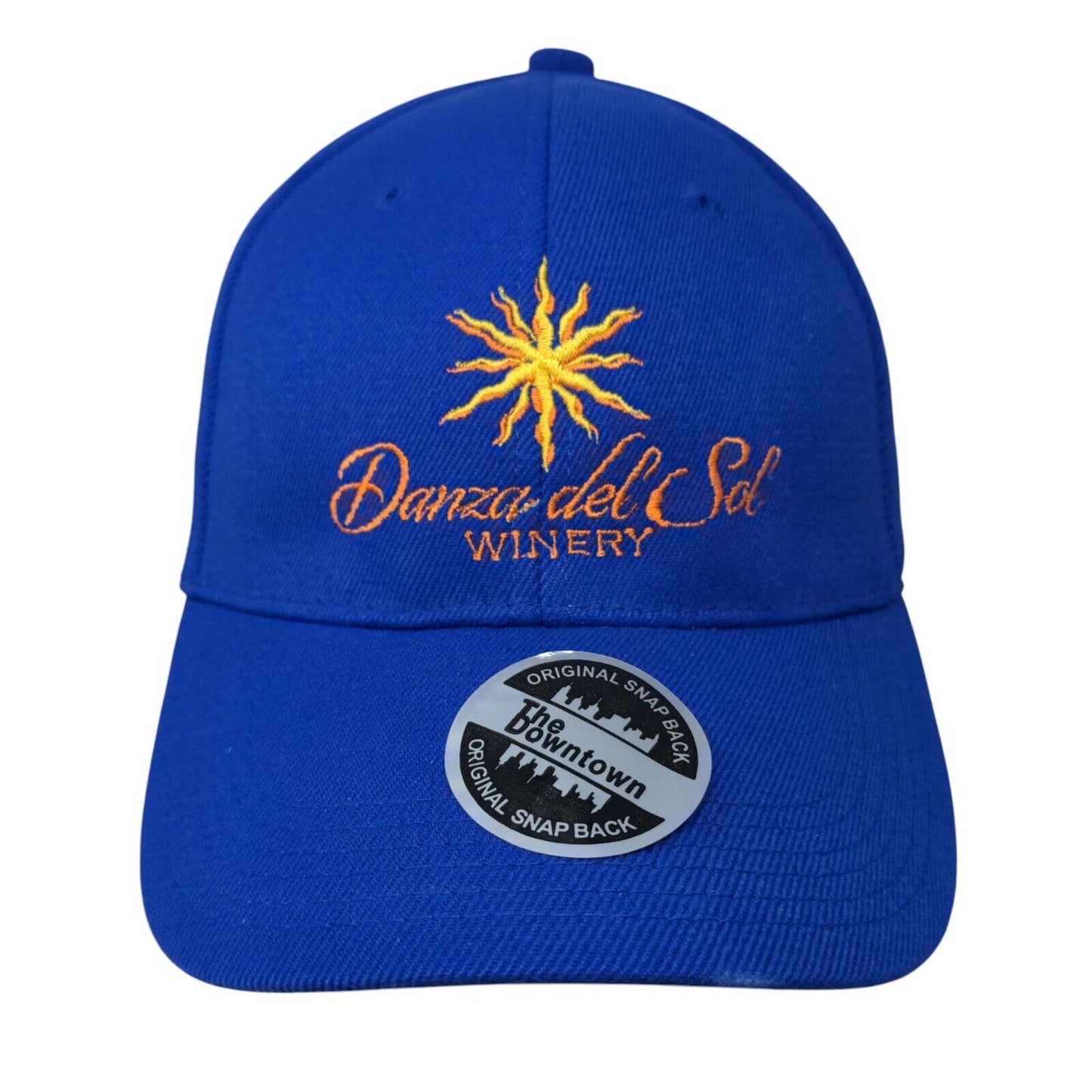 Danza del Sol Winery Fitted Hat Blue One Size Embroidered The Downtown