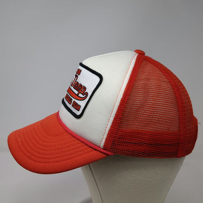 Orange Trucker Hat One Size Balls Deep Baseball Team Mesh Back Rope Snapback