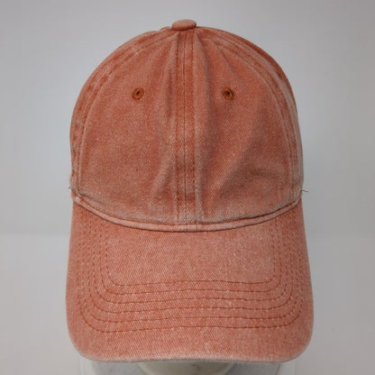 Unbranded Slideback Hat Orange One Size Solid Adjustable 6 Panel Blank