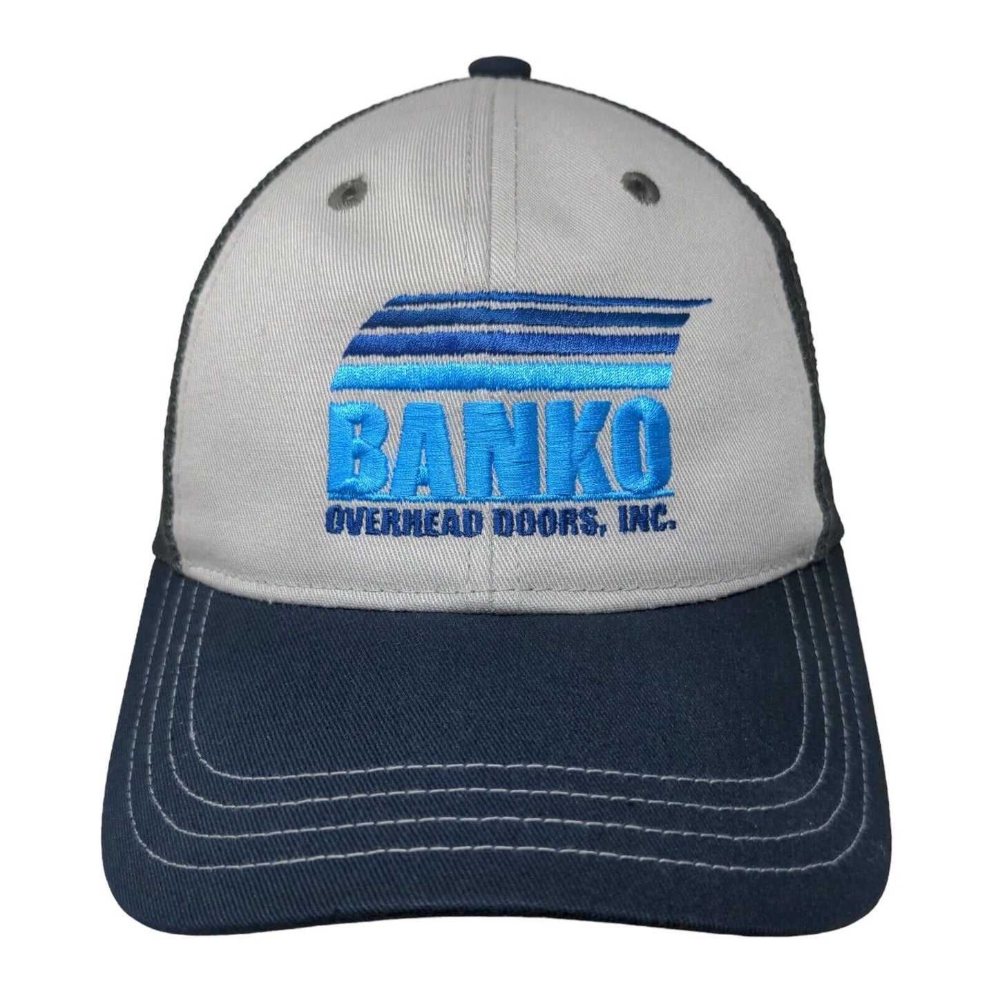 Banko Overhead Doors Inc Snapback Trucker Hat Multicolor OS Mesh Back District