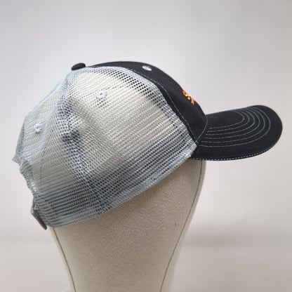 Schneider Strapback Trucker Hat Black OSFA Mesh Back Embroidered