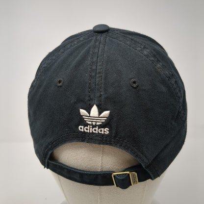 Adidas Trefoil Slideback Hat Black One Size 3 Stripes Logo Adjustable