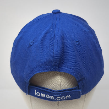 Lowe's Strapback Baseball Cap Blue One Size Adjustable Embroidered 6 Panel