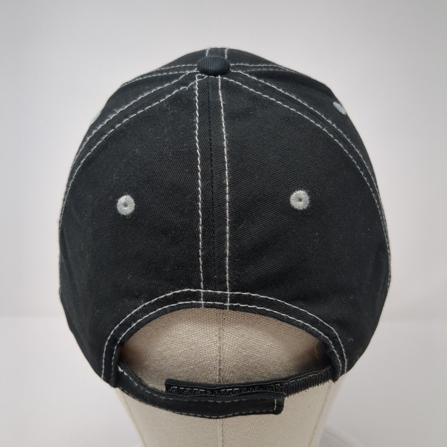 Western Trailers Strapback Hat Black One Size Embroidered 6 Panel