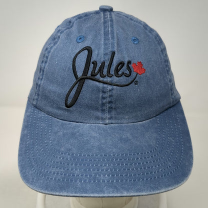Port Authority Baseball Cap Blue One Size Embroidered Jules Logo Maple Leaf Hat
