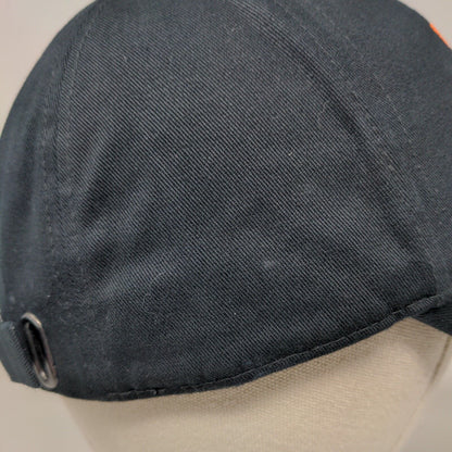 Letter V Slideback Hat Black One Size Embroidered Adjustable 6 Panel