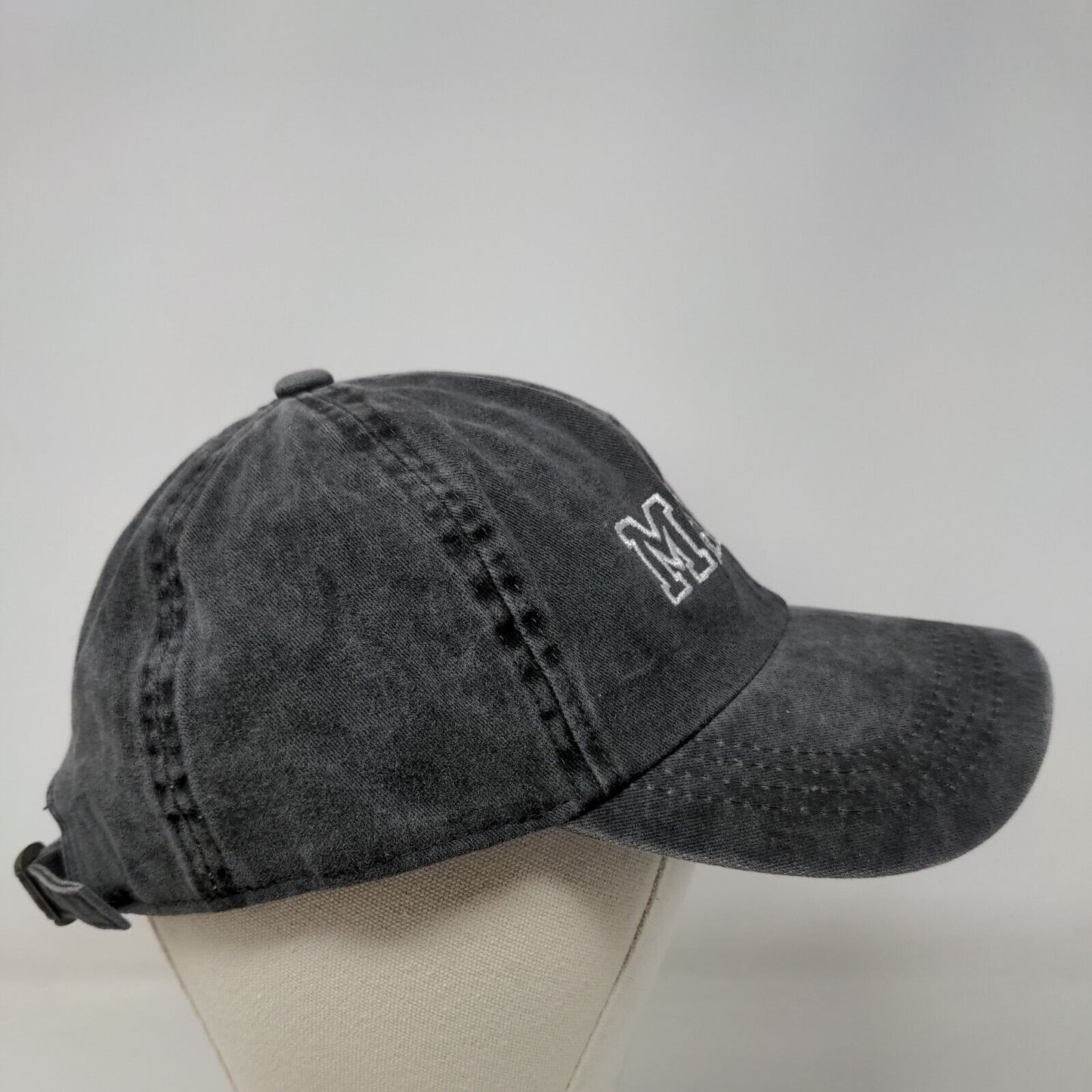 MAMA Slideback Hat Gray OSFM Embroidered Logo Adjustable 6 Panel