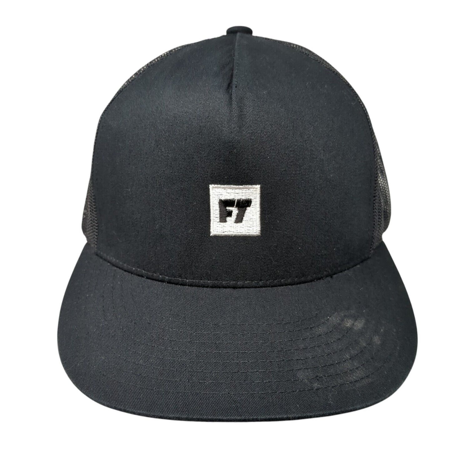 Full Tilt Boots Snapback Mesh Back Trucker Hat Black One Size Yupoong