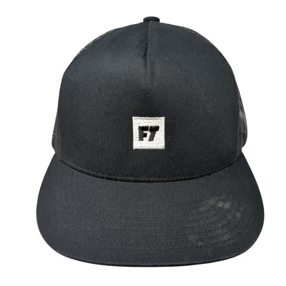 Full Tilt Boots Snapback Mesh Back Trucker Hat Black One Size Yupoong