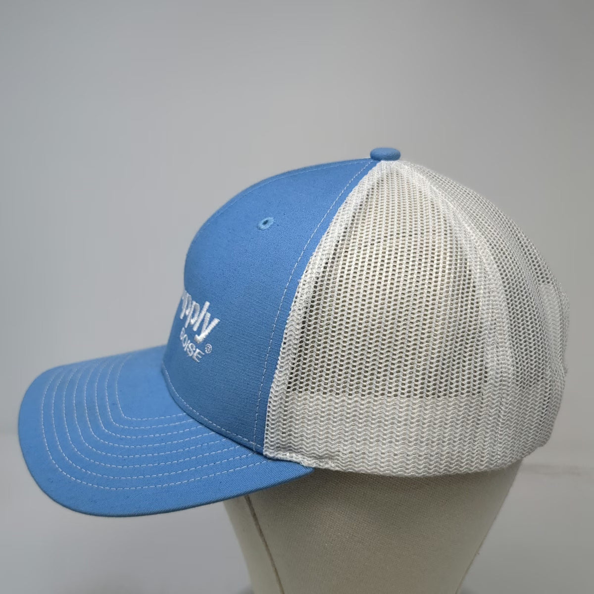 Richardson Trucker Hat Blue White One Size Winsupply Boise Embroidered Snapback