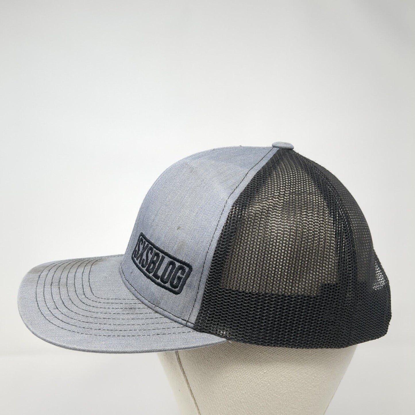 SXSBlog Snapback Mesh Back Trucker Hat Gray One Size Pacific Headwear