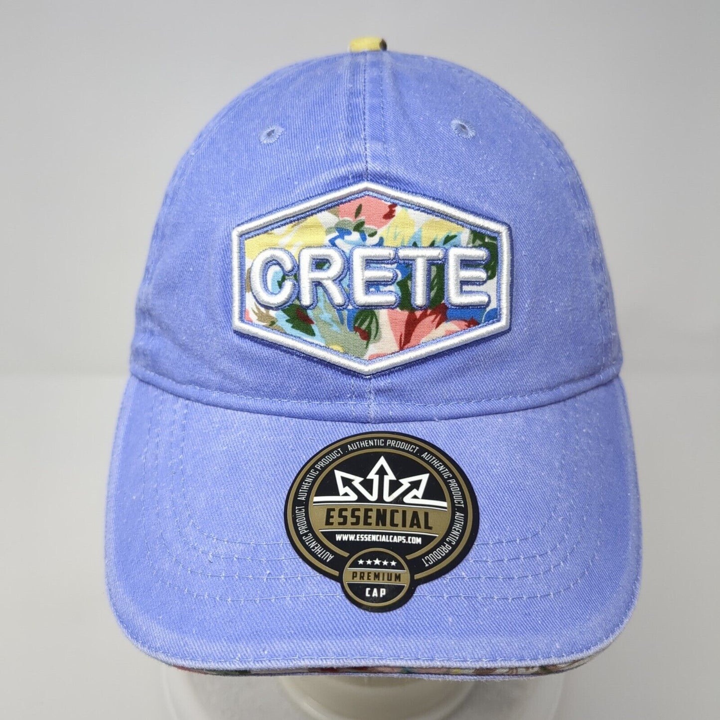 Crete Strapback Hat Blue One Size Adjustable 6 Panel Essencial Caps