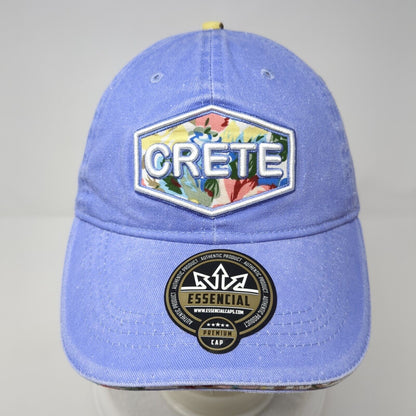 Crete Strapback Hat Blue One Size Adjustable 6 Panel Essencial Caps