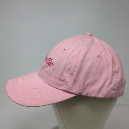 Caterpillar Baseball Cap Pink One Size Script Logo Cotton Slideback Hat