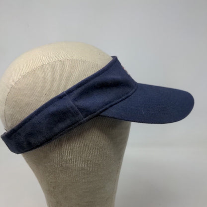 AeroCap Men's Strapback Sun Visor Cap Hat Blue Adjustable Embroidered Logo