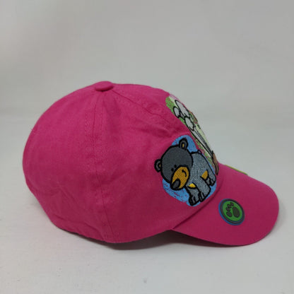 Yellowstone National Park Stretch Strapback Pink One Size Embroidered Animals