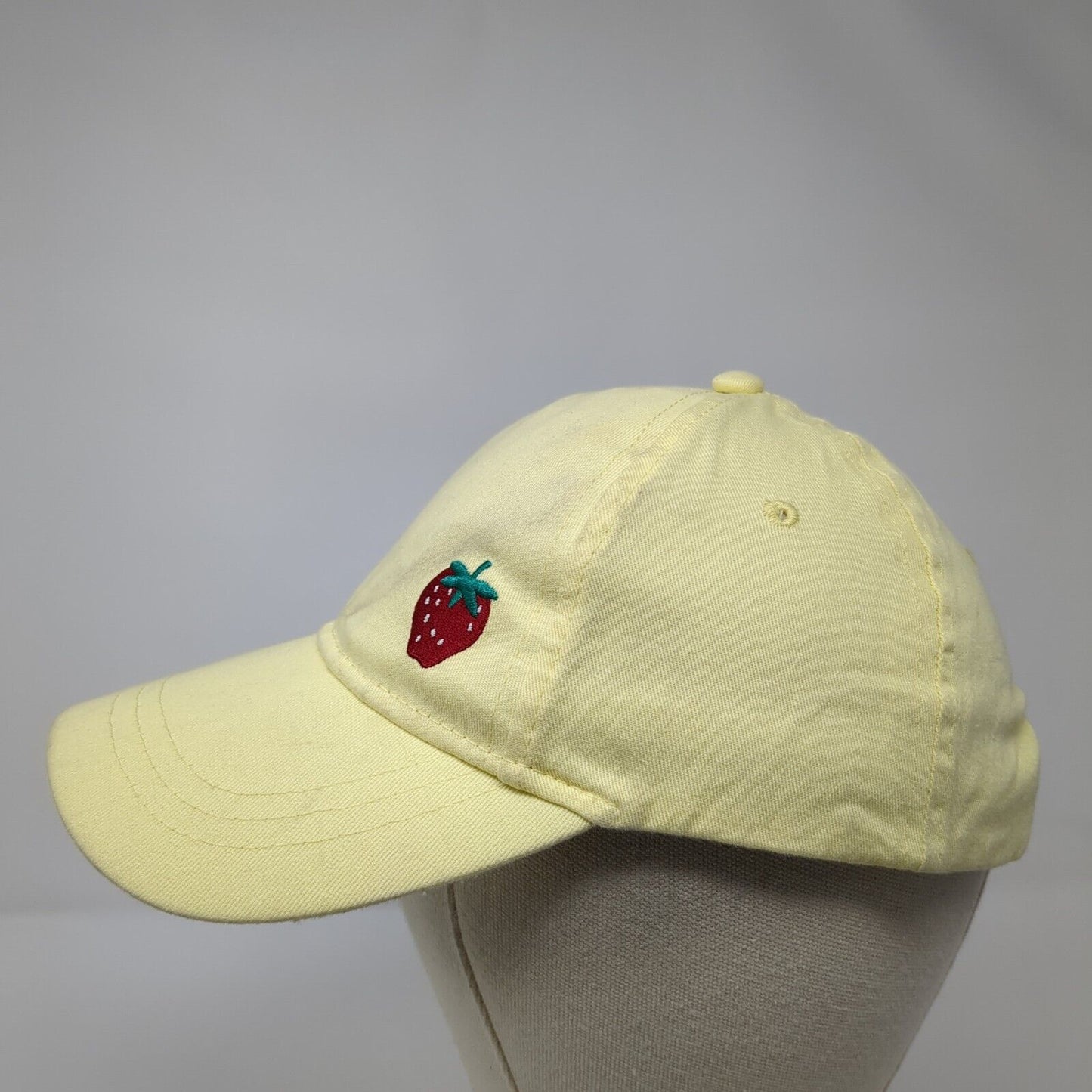 Strawberry Strapback Hat Yellow One Size Adjustable Embroidered Wonder Nation